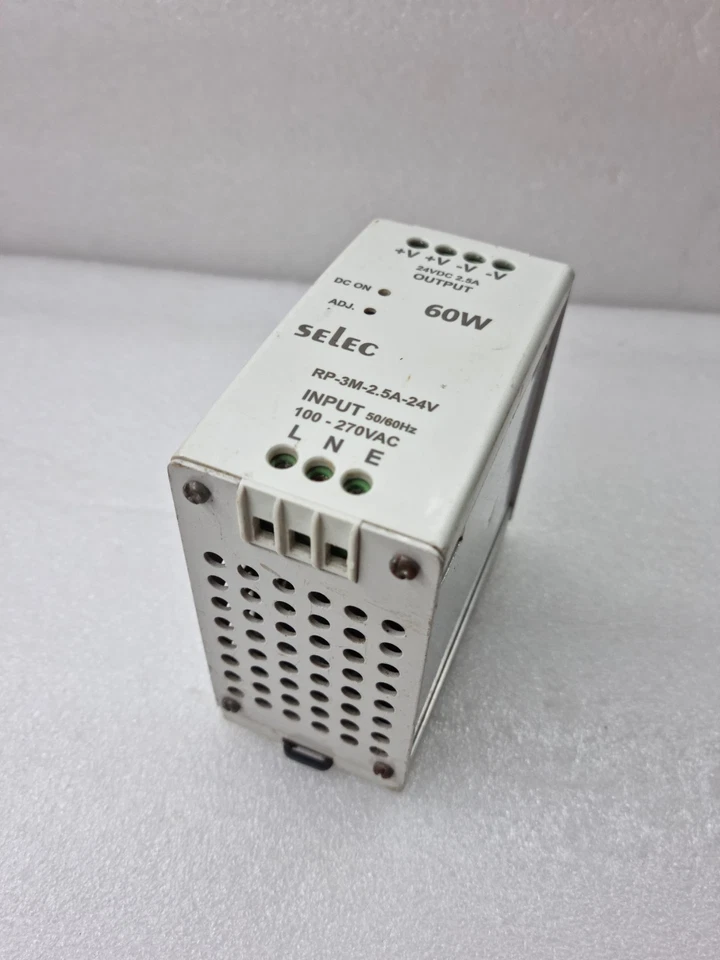 SELEC RP-3M-2.5A-24V POWER SUPPLY 60W 100-270VAC 50/60HZ OUTPUT 24VDC